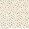Image of Baked With Love Thankful Wedgewood quilting cotton fabric by Lori Holt for Riley Blake Designs. Features flowers on a cream background. Cute Little Fabric Shop.