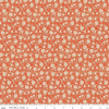Image of Baked With Love Family Autumn quilting cotton fabric by Lori Holt for Riley Blake Designs. Features flowers on an orange background. Cute Little Fabric Shop.