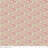 Image of Baked With Love Bounty Schoolhouse quilting cotton fabric by Lori Holt for Riley Blake Designs. Features flowers on a cream background. Cute Little Fabric Shop.