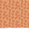 Image of Baked With Love Apron Squash quilting cotton fabric by Lori Holt for Riley Blake Designs. Features flowers on an orange background. Cute Little Fabric Shop.