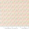 Image of Poinsettia and Pear Candy Stripe Cloud quilting cotton fabric by Sherri & Chelsi for Moda Fabrics. Features stripes on a white background. Cute Little Fabric Shop.