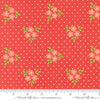 Image of Poinsettia and Pear Bouquet Geranium quilting cotton fabric by Sherri & Chelsi for Moda Fabrics. Features flowers on a pink background. Cute Little Fabric Shop.