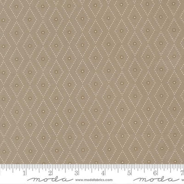 Image of Poinsettia and Pear Argyle Stone quilting cotton fabric by Sherri & Chelsi for Moda Fabrics. Features diamonds on a gray background. Cute Little Fabric Shop.