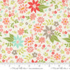 Image of Poinsettia and Pear Poinsettia Florals Cloud quilting cotton fabric by Sherri & Chelsi for Moda Fabrics. Features flowers on a white background. Cute Little Fabric Shop.