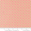 Image of Poinsettia and Pear Gingham Carnation quilting cotton fabric by Sherri & Chelsi for Moda Fabrics. Features gingham on a pink background. Cute Little Fabric Shop.
