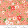 Image of Poinsettia and Pear Poinsettia Florals Carnation quilting cotton fabric by Sherri & Chelsi for Moda Fabrics. Features flowers on a pink background. Cute Little Fabric Shop.