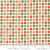 Image of Poinsettia and Pear Dots Cloud quilting cotton fabric by Sherri & Chelsi for Moda Fabrics. Features polka dots on a white background. Cute Little Fabric Shop.