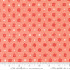 Image of Poinsettia and Pear Daisy Dot Carnation quilting cotton fabric by Sherri & Chelsi for Moda Fabrics. Features flowers on a pink background. Cute Little Fabric Shop.