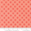Image of Poinsettia and Pear Daisy Dot Carnation quilting cotton fabric by Sherri & Chelsi for Moda Fabrics. Features flowers on a pink background. Cute Little Fabric Shop.
