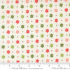 Image of Poinsettia and Pear Daisy Dot Cloud quilting cotton fabric by Sherri & Chelsi for Moda Fabrics. Features flowers on a white background. Cute Little Fabric Shop.