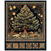 Cedar & Sage Tree Panel Multi Black Tree Fabric - 32346 - QT Fabrics Quilting Cotton Fabric