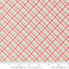 Image of Merrily on High Pretty Plaid Snow quilting cotton fabric by Sweetfire Road for Moda Fabrics. Features plaid on a white background. Cute Little Fabric Shop.