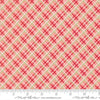 Image of Merrily on High Pretty Plaid Blush quilting cotton fabric by Sweetfire Road for Moda Fabrics. Features plaid on a pink background. Cute Little Fabric Shop.