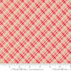Image of Merrily on High Pretty Plaid Blush quilting cotton fabric by Sweetfire Road for Moda Fabrics. Features plaid on a pink background. Cute Little Fabric Shop.