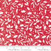Image of Merrily on High Winter Berries Christmas Red quilting cotton fabric by Sweetfire Road for Moda Fabrics. Features holly berries on a red background. Cute Little Fabric Shop.