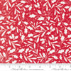 Image of Merrily on High Winter Berries Christmas Red quilting cotton fabric by Sweetfire Road for Moda Fabrics. Features holly berries on a red background. Cute Little Fabric Shop.