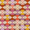 Image of Persimmon Courthouse Steps Cranberry quilting cotton fabric by Rashida Coleman Hale of Ruby Star Society for Moda Fabrics. Features a geometric pattern on a red background. Cute Little Fabric Shop.