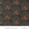 Image of Candlelight Christmas Candlelight Ebony quilting cotton fabric by 3 Sisters for Moda Fabrics. Features candles and leaves on a black background. Cute Little Fabric Shop.