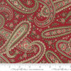Image of Candlelight Christmas Plaza Paisley Crimson quilting cotton fabric by 3 Sisters for Moda Fabrics. Features paisley on a red background. Cute Little Fabric Shop.
