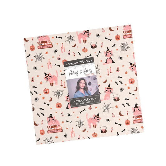 Purrs and Boos Layer Cake Halloween Fabric - 69060LC - 42-Piece Precut - Moda Fabrics Quilting Cotton