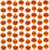 Image of Freaky Familiars Pumpkin Party Orange quilting cotton fabric by Ruby Star Society for Moda Fabrics. Features pumpkins on a cream background. Cute Little Fabric Shop.