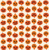 Image of Freaky Familiars Pumpkin Party Orange quilting cotton fabric by Ruby Star Society for Moda Fabrics. Features pumpkins on a cream background. Cute Little Fabric Shop.