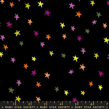 Freaky Familiars Starry Basics Spooky Black Halloween Fabric - RS4109 - Moda Fabrics Quilting Cotton Fabric