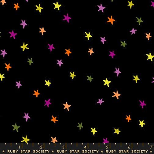 Freaky Familiars Starry Basics Spooky Black Halloween Fabric - RS4109 - Moda Fabrics Quilting Cotton Fabric