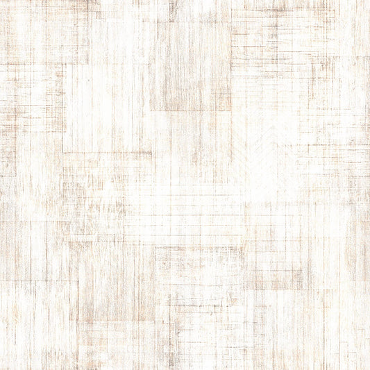 Image of Into The Woods Wood Texture Oatmeal quilting cotton fabric by Morris Creative Group for QT Fabrics. Features printed wood texture on a white background. Cute Little Fabric Shop.