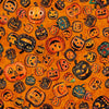 Creepin' It Real Pumpkin Toss Orange Halloween Fabric - 30387 - QT Fabrics Quilting Cotton Fabric