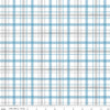 Image of Covered Bridges in Winter Plaid Snow quilting cotton fabric by Tara Reed for Riley Blake Designs. Features plaid on a white background. Cute Little Fabric Shop.