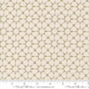 Image of Silent Night Star Mosaic Lamb quilting cotton fabric by Watercolour Heart for Moda Fabrics. Features stars on a cream background. Cute Little Fabric Shop.