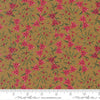 Image of Silent Night Star of Bethlehem North Sage quilting cotton fabric by Watercolour Heart for Moda Fabrics. Features flowers on a green background. Cute Little Fabric Shop.