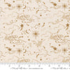 Image of Silent Night Holy Night Skies Lamb quilting cotton fabric by Watercolour Heart for Moda Fabrics. Features stars on a cream background. Cute Little Fabric Shop.