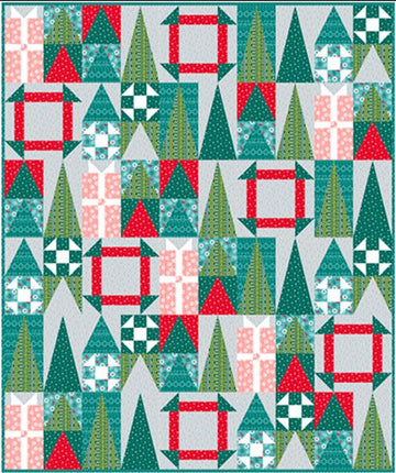 12 Days of Christmas Quilt Kit Christmas Fabric - FORSL KIT 7144K - QT Fabrics Quilting Cotton Fabric