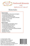 Patchwork Moments Quilt PATTERN Geometric Pattern - Moda Fabrics INSTRUCTIONS Only