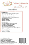 Patchwork Moments Quilt PATTERN Geometric Pattern - Moda Fabrics INSTRUCTIONS Only