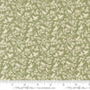 Image of True Love Birds of a Feather Fern quilting cotton fabric by Lella Boutique for Moda Fabrics. Features leaves and bird on a green background. Cute Little Fabric Shop.
