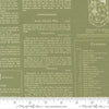 Image of True Love Aclott Text Fern quilting cotton fabric by Lella Boutique for Moda Fabrics. Features text on a green background. Cute Little Fabric Shop.