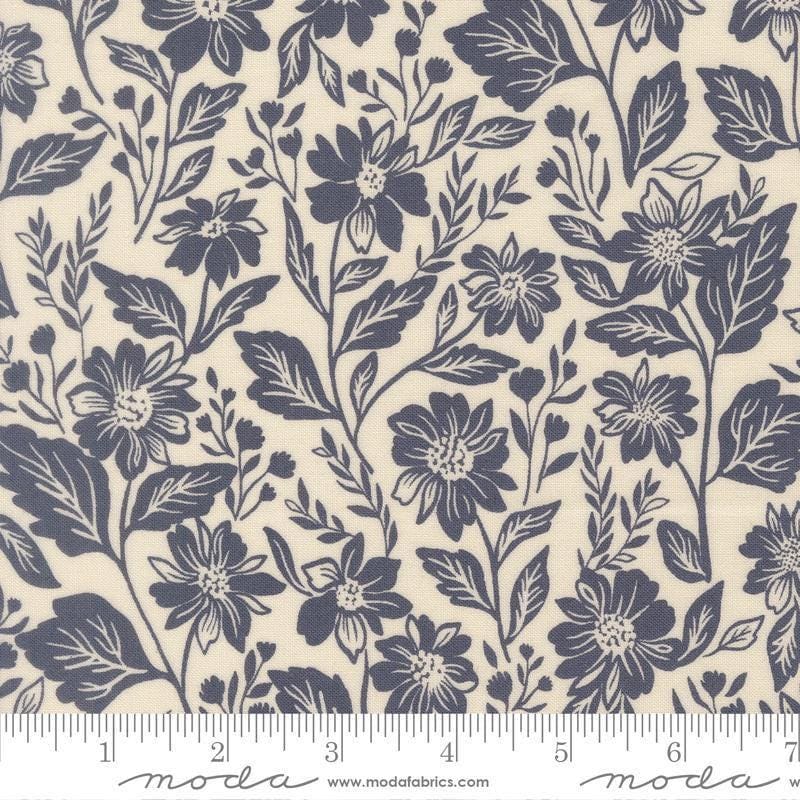 Image of True Love Romance Bloom Cream quilting cotton fabric by Lella Boutique for Moda Fabrics. Features flowers on a cream background. Cute Little Fabric Shop.