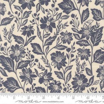 Image of True Love Romance Bloom Cream quilting cotton fabric by Lella Boutique for Moda Fabrics. Features flowers on a cream background. Cute Little Fabric Shop.