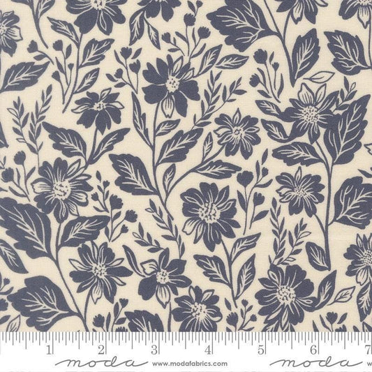 Image of True Love Romance Bloom Cream quilting cotton fabric by Lella Boutique for Moda Fabrics. Features flowers on a cream background. Cute Little Fabric Shop.