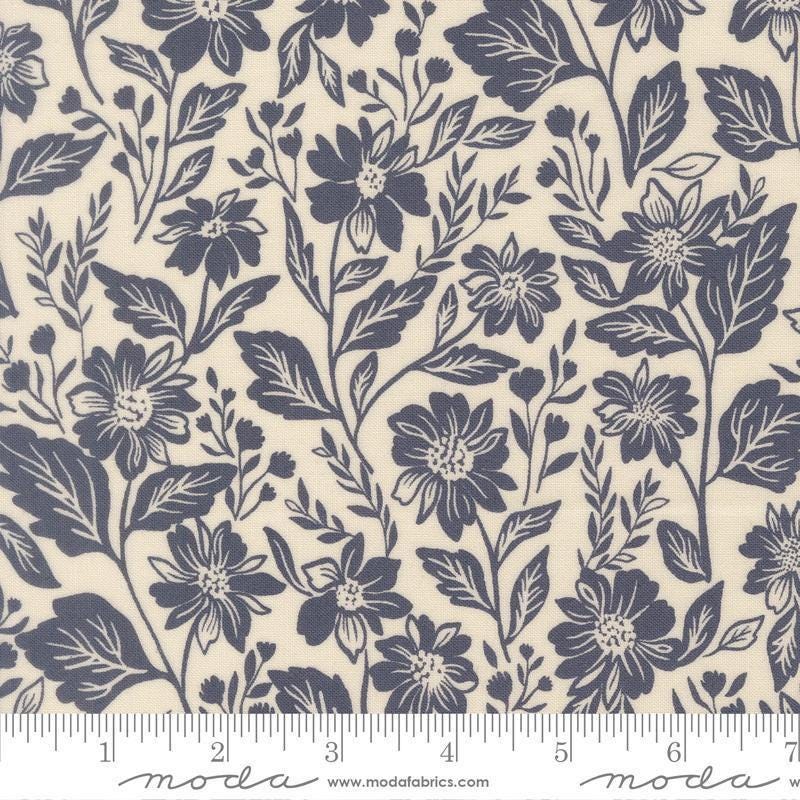 Image of True Love Romance Bloom Cream quilting cotton fabric by Lella Boutique for Moda Fabrics. Features flowers on a cream background. Cute Little Fabric Shop.