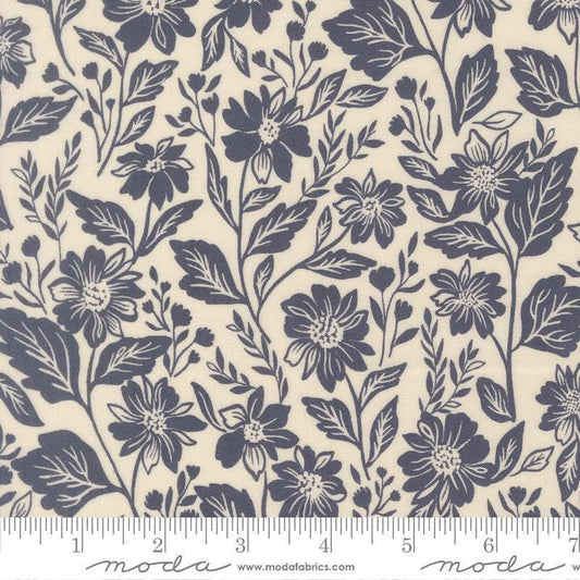 Image of True Love Romance Bloom Cream quilting cotton fabric by Lella Boutique for Moda Fabrics. Features flowers on a cream background. Cute Little Fabric Shop.