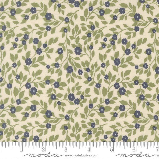 Image of True Love Daydream Posies Cream quilting cotton fabric by Lella Boutique for Moda Fabrics. Features flowers on a cream background. Cute Little Fabric Shop.