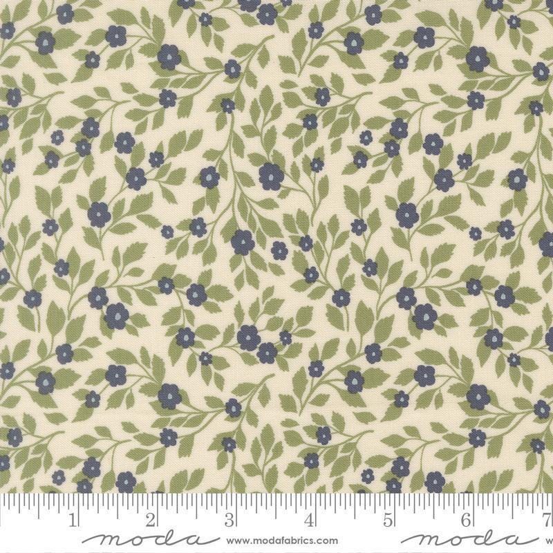 Image of True Love Daydream Posies Cream quilting cotton fabric by Lella Boutique for Moda Fabrics. Features flowers on a cream background. Cute Little Fabric Shop.