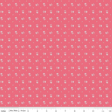 SALE Prim Daisy Tea Rose Pink Floral Fabric - C9694 - Riley Blake Quilting Cotton Fabric