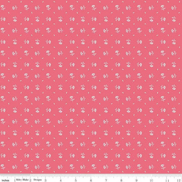 SALE Prim Daisy Tea Rose Pink Floral Fabric - C9694 - Riley Blake Quilting Cotton Fabric
