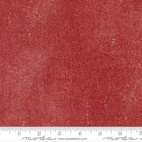 Image of Chilly White Out Red quilting cotton fabric by Sweetwater for Moda Fabrics. Features printed texture on a red background. Cute Little Fabric Shop.
