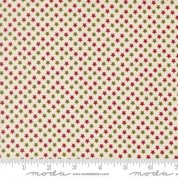 Image of Chilly Star Bright Vanilla quilting cotton fabric by Sweetwater for Moda Fabrics. Features stars on a cream background. Cute Little Fabric Shop.
